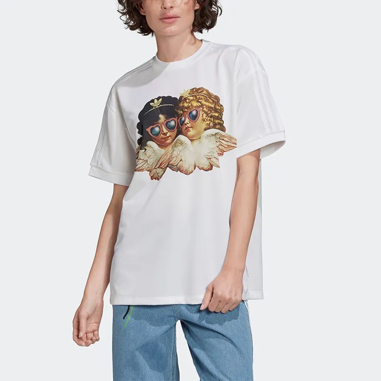 Adidas Originals Set in Sleeve T Shirt Women's White-2
