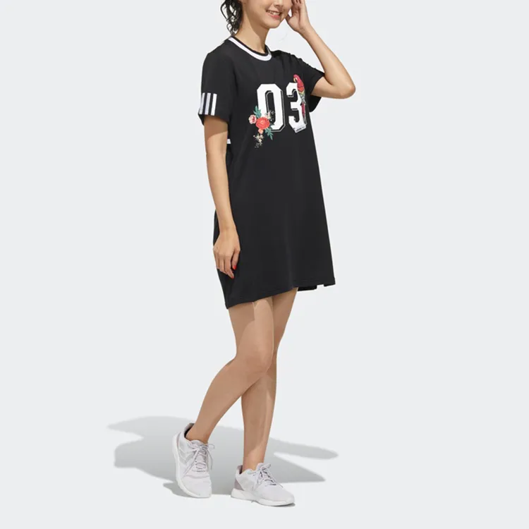 Adidas Neo Short Sleeved Dresses Women's Black-2