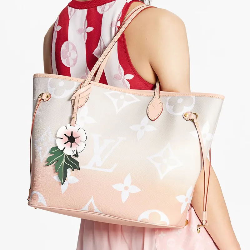 LOUIS VUITTON Neverfull Gradient Pastel Mm Mist-6