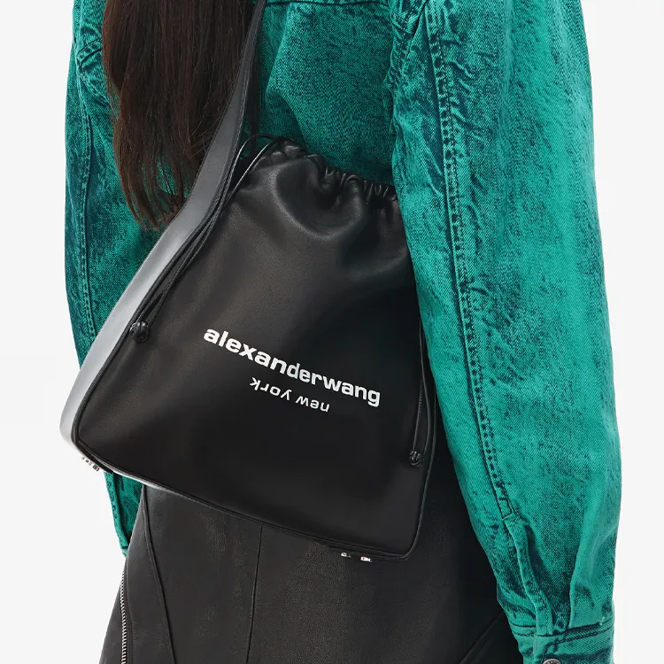 Alexander Wang Canvas Handbag, Shoulder Bag Unisex Black-2