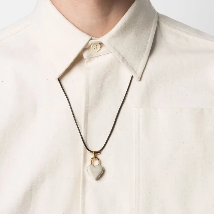 AMBUSH Heart Padlock Pendant Necklace-2