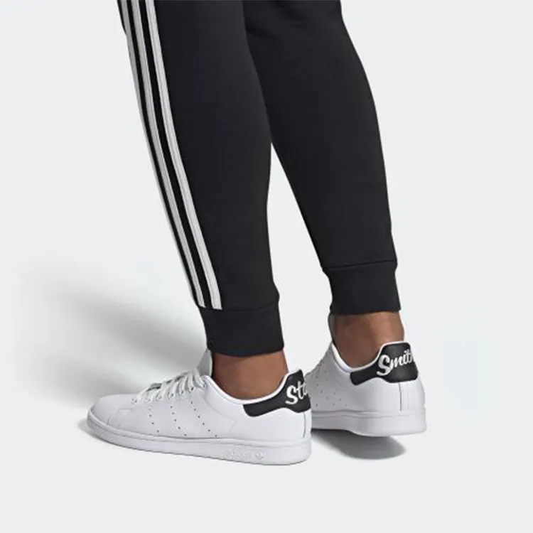 Adidas Stan Smith White Black Cursive Heel-4