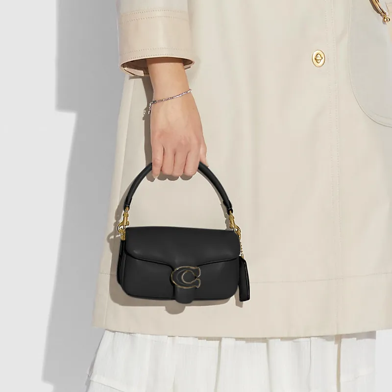 COACH Tabby Leather Cloud Bag Shoulder Bag Crossbody Bag Handbag Mini Women's Black-3