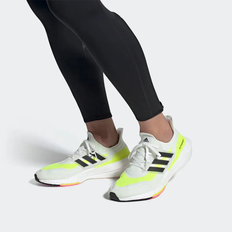 Adidas Ultra Boost 21 White Solar Yellow-6