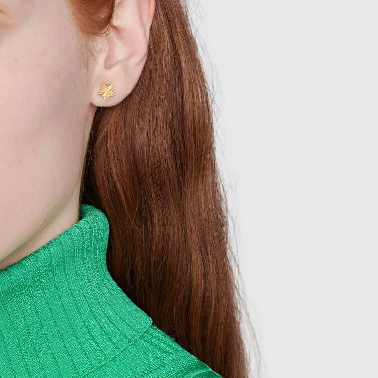 GUCCI Stud Earrings Women's Gold-3