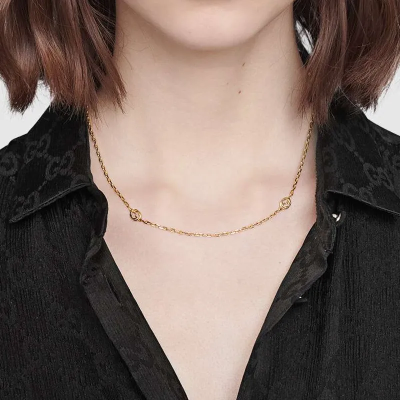 GUCCI Classic Double G Necklace Collection Necklaces Women's-1