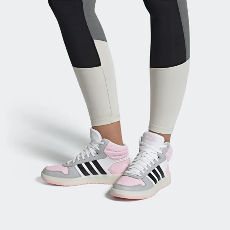Adidas Neo Hoops 2.0 Mid 'White Pink Black' Women's-6
