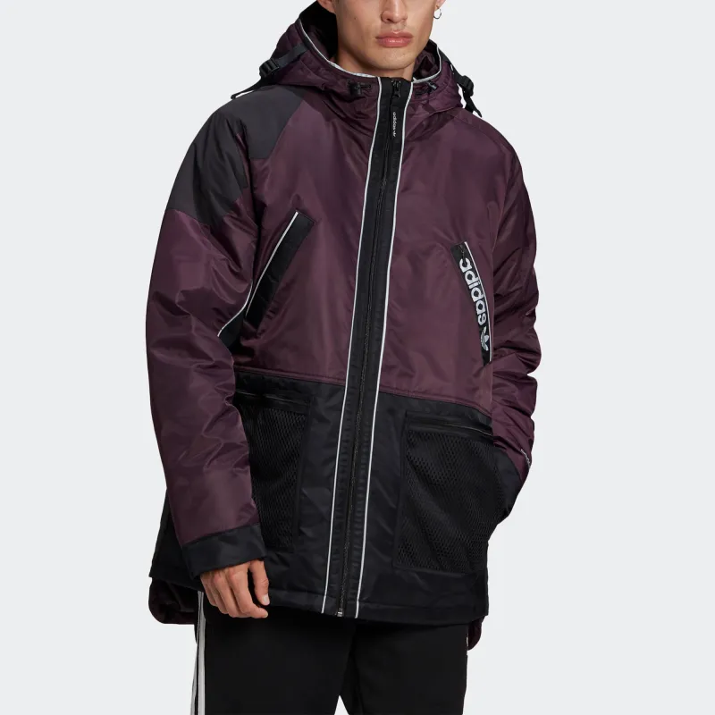 Adidas Originals Down Jackets Men Bright Pink Red Fluorescent-1