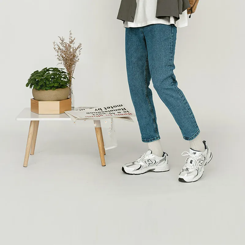 New Balance 530 White Silver Navy-7