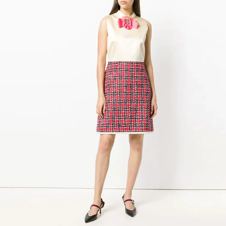 GUCCI FW21 Sleeveless Dress Women's Beige-1