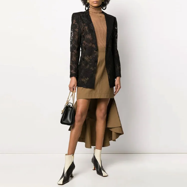 GIVENCHY FW21 Casual Long Skirt Women's Beige Brown-1