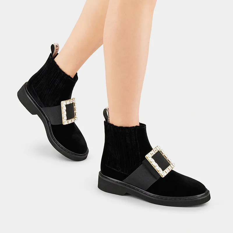 Roger Vivier Viv' Rangers Chelsea Boots Women's Black-5