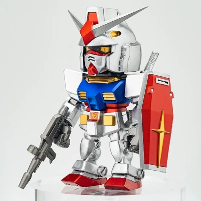 BANDAI First Gundam RX 78 Namco QMSV Mini RX 78 2 Gundam Assembled Models Metallic Texture Ver.-1