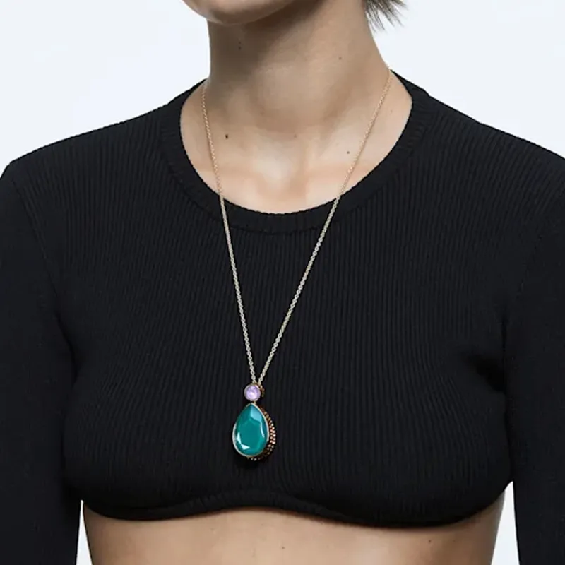 Swarovski Orbita Necklaces Women's Green/Purple-3