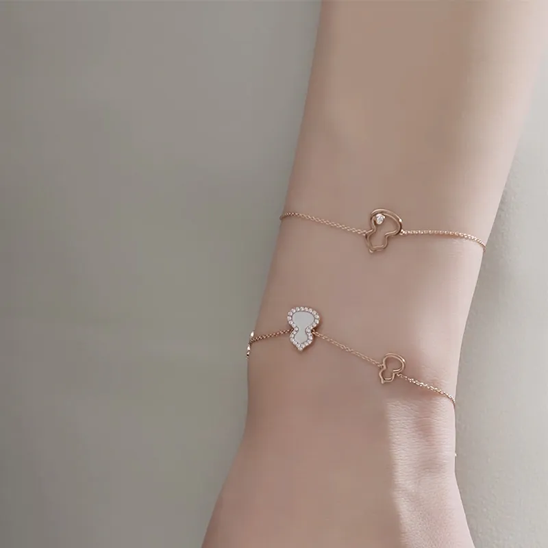 Qeelin Petite Wulu Rose Gold Diamond With Mother Of Pearl Bracelets Women's-1