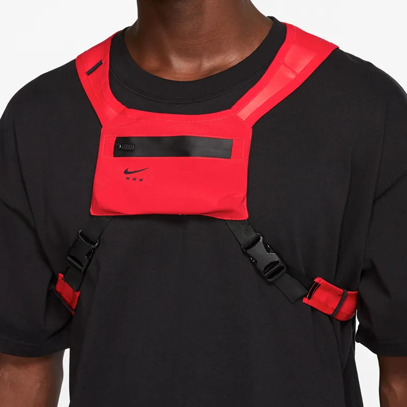 Nike Lab X MMW Collaboration Polyester With Nylon Vest With Backpack Regular Unisex Red-4