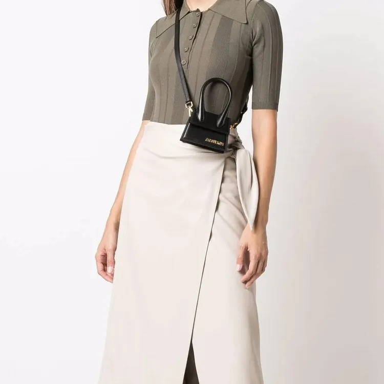 Jacquemus Le Chiquito Leather Shoulder Bags Handbags Mini Women's Black-7