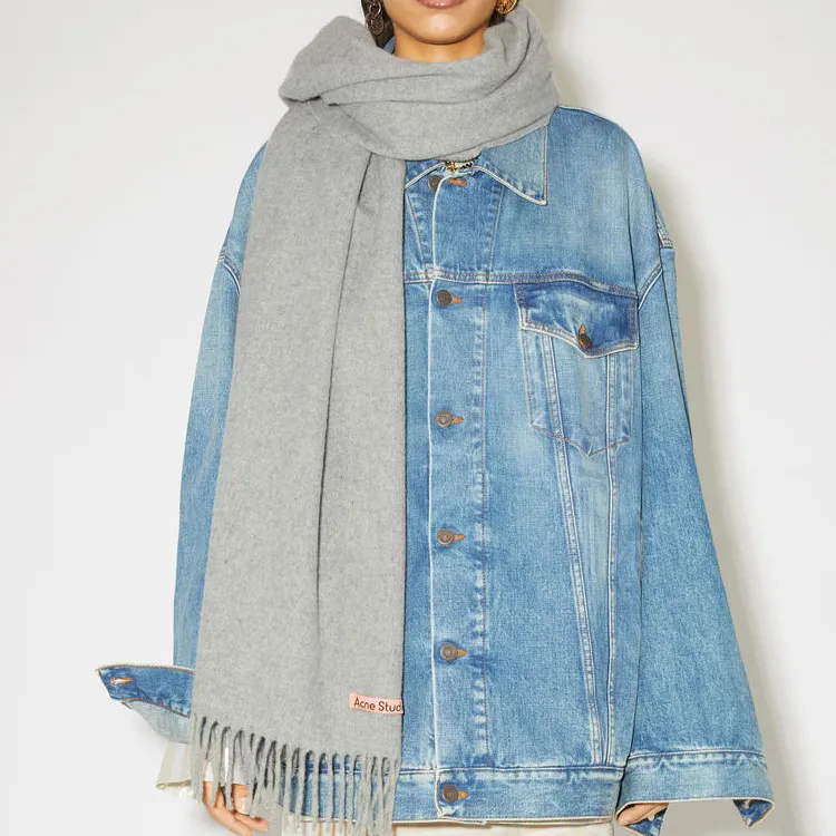 Acne Studios Scarves Women's Light Heather Gray-1