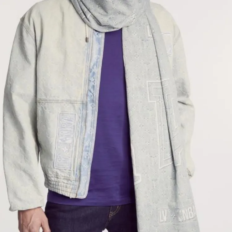 Nba X LOUIS VUITTON Denim Shawls Unisex Blue-1
