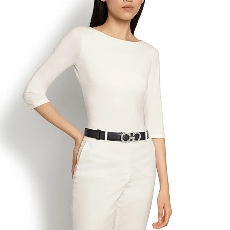 FERRAGAMO Cow Leather Belts Women's Width 2.5cm-2