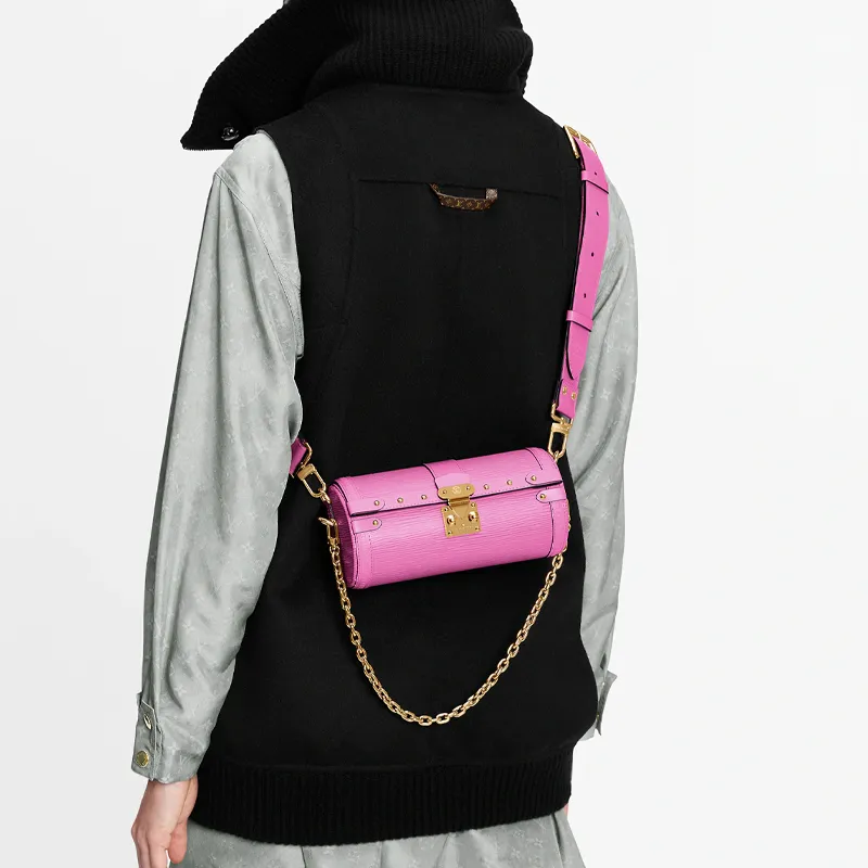 LOUIS VUITTON Papillon Trunk Epi Rose-5