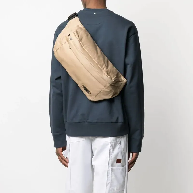 PUMA Maison Kitsune Collaboration Cotton Sling Bag Crossbody Bag Fanny Pack Regular Unisex Khaki-4
