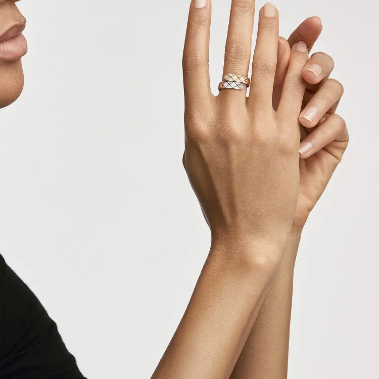 CHANEL CoCo Crush 18K White Gold Rings Unisex-1
