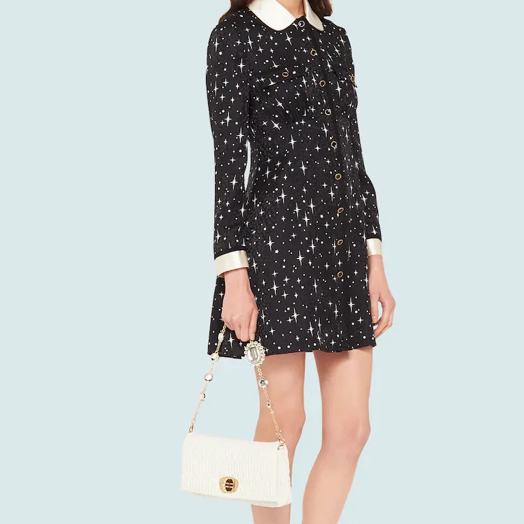 MIU MIU Sheepskin Shoulder Bag Baguette Bag Shoulder Bag Women's White-5