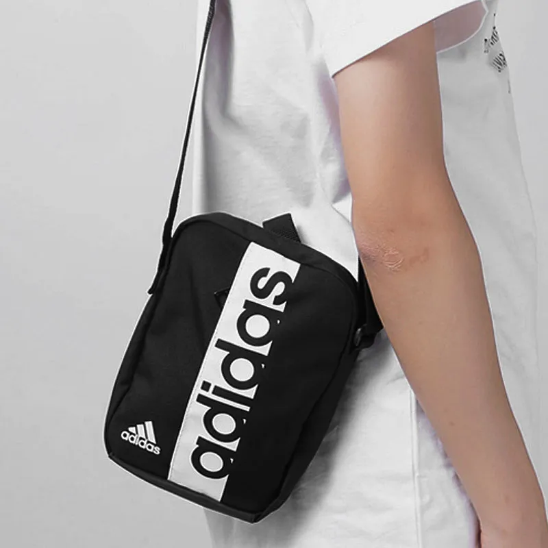 Adidas Polyester Small Square Bag Shoulder Bag Crossbody Bag Regular Unisex Black-4