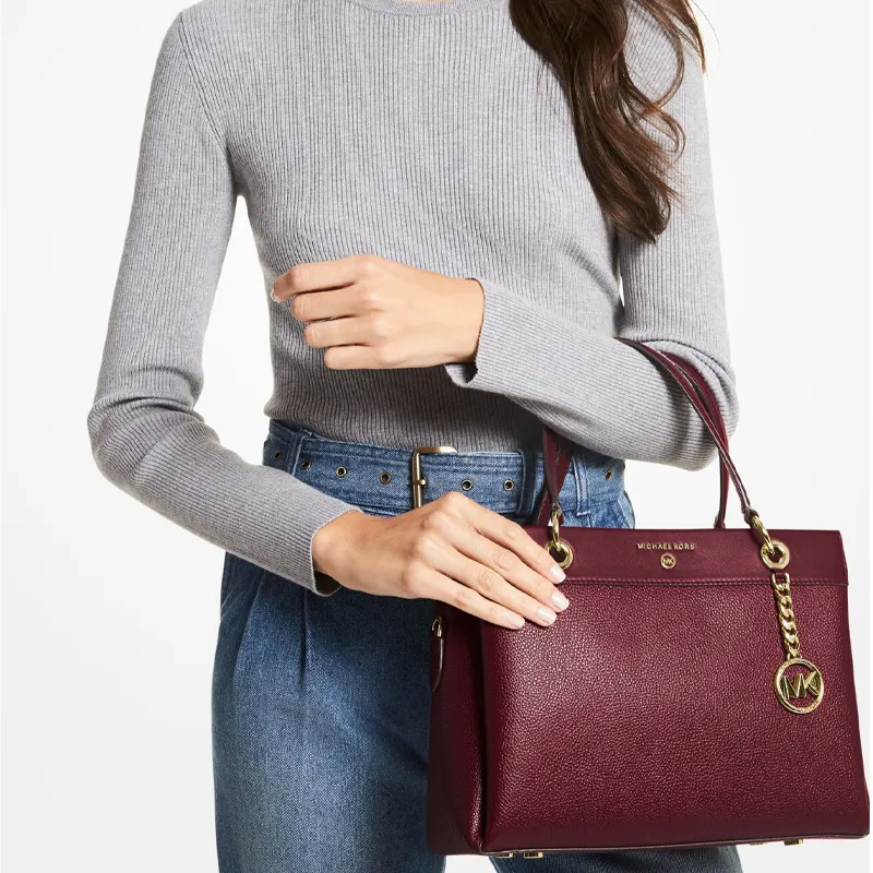 MICHAEL KORS MICHAEL KORS Handbag Collection Susan Leather Handbag, Crossbody Bag, Backpack, Clutch Women's Red-4