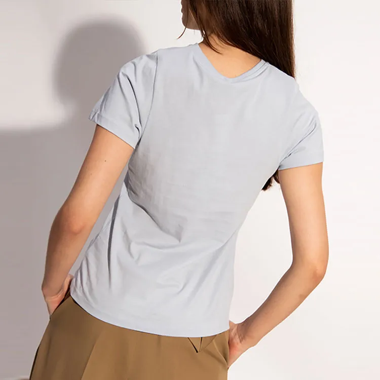 TOTEME T-Shirts Women's Light Gray Blue-3