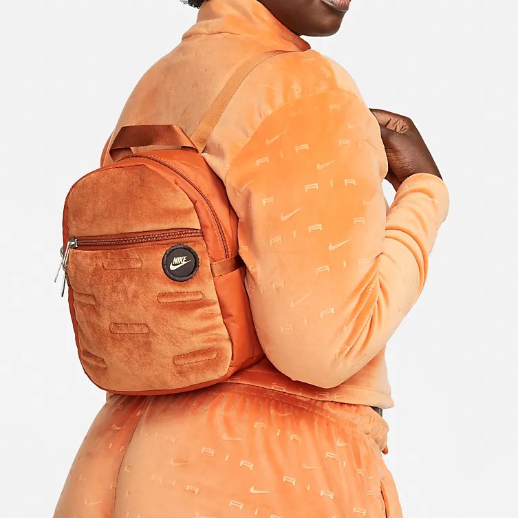 Nike Leather Backpack Mini Women's Dark Reddish Brown-1