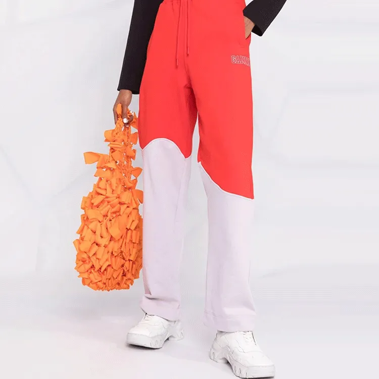 GANNI Knitted Sweatpants Women's Red-4