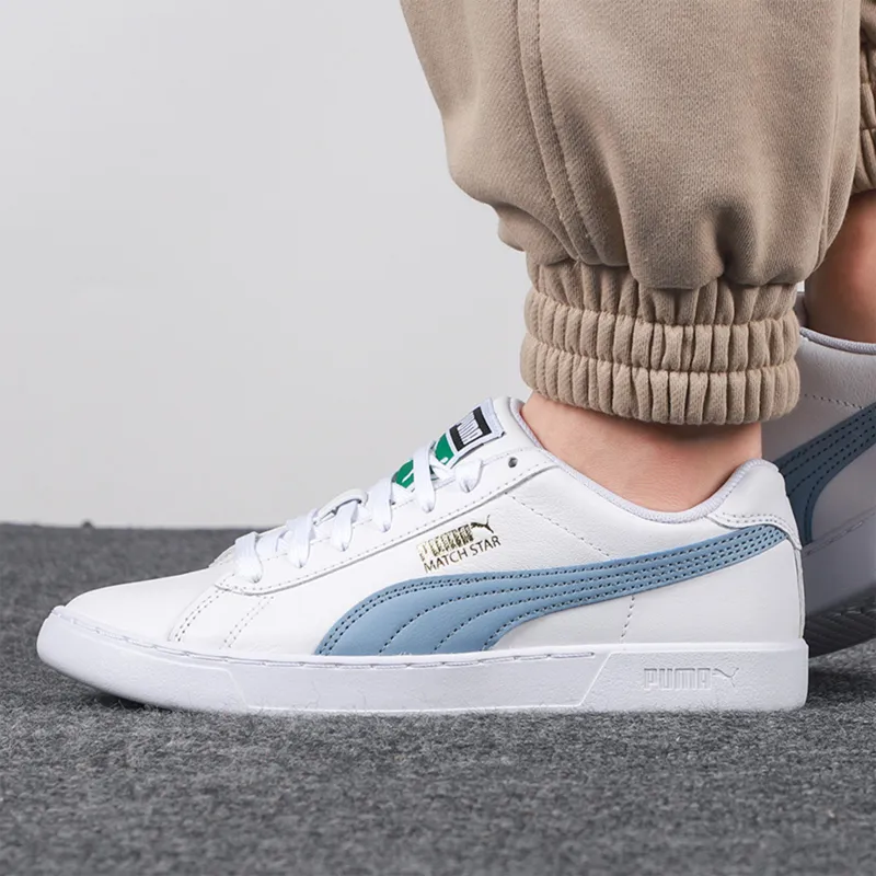 PUMA Unisex Match Star Low Top Sneakers White/Blue-5