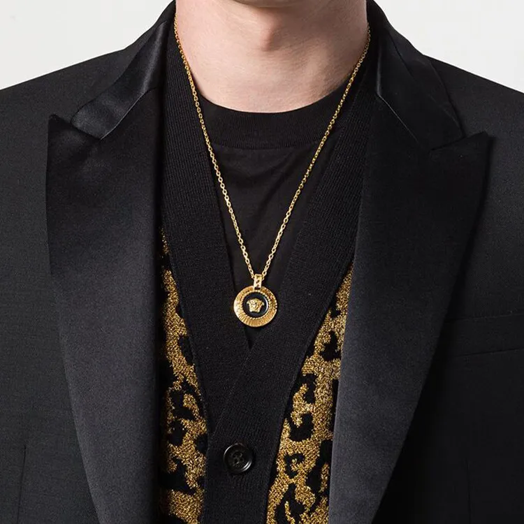 VERSACE Necklaces Men Gold-1