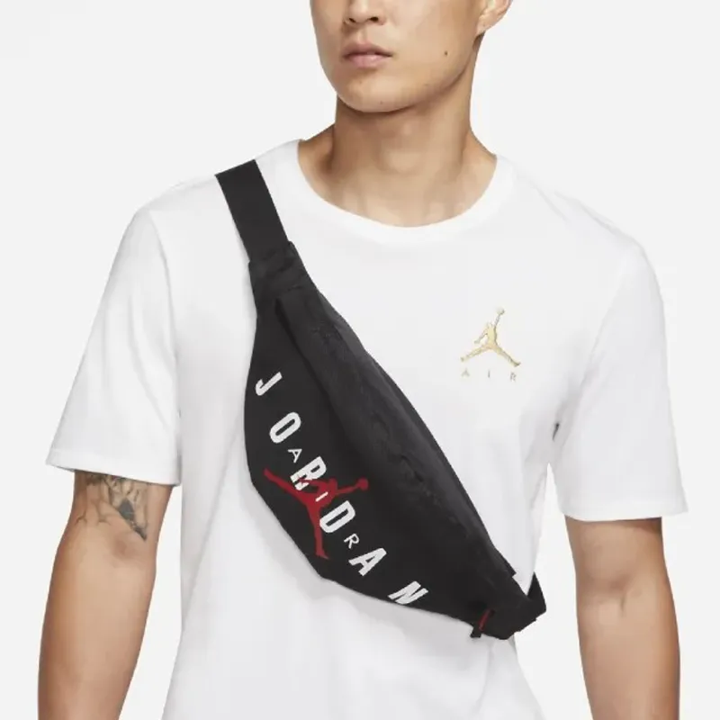 Jordan Nylon Crossbody Bag Sling Bag Fanny Pack Regular Unisex Black-1