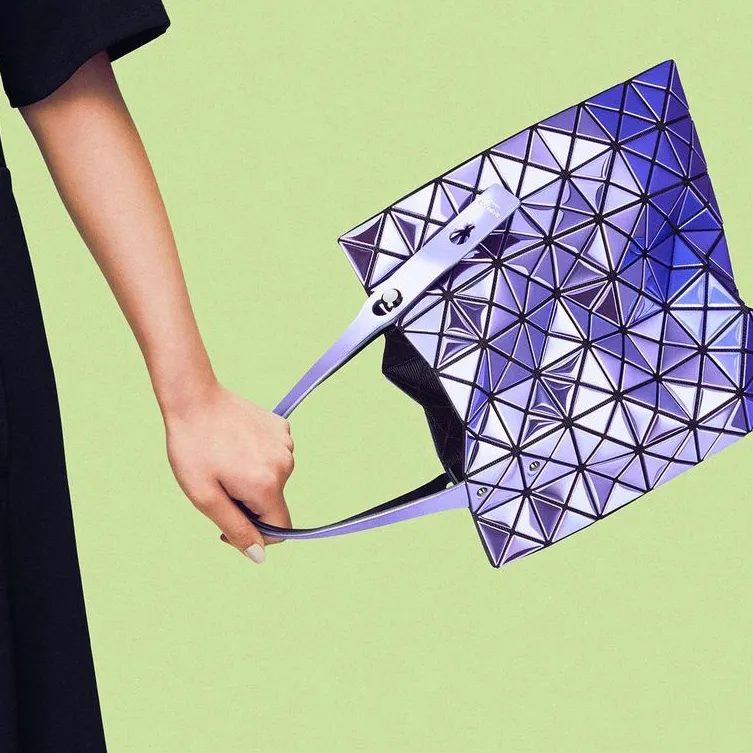 ISSEY MIYAKE PVC Shoulder Bag, Crossbody Bag, Handbag Women's Purple-1