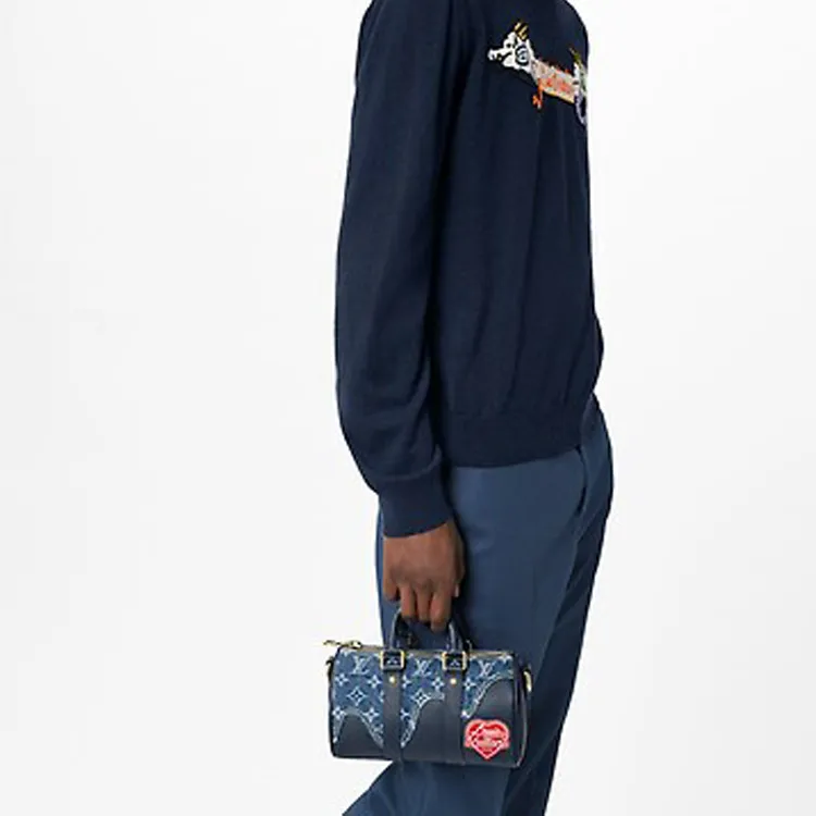 LOUIS VUITTON X Nigo Keepall Xs Monogram Blue-5