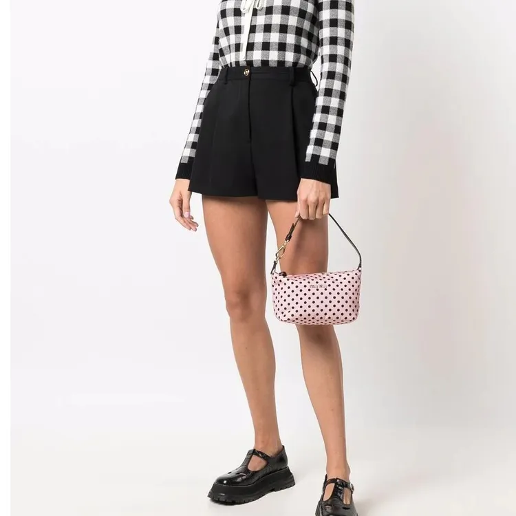 MIU MIU Fabric Handbag Women's Pink-7