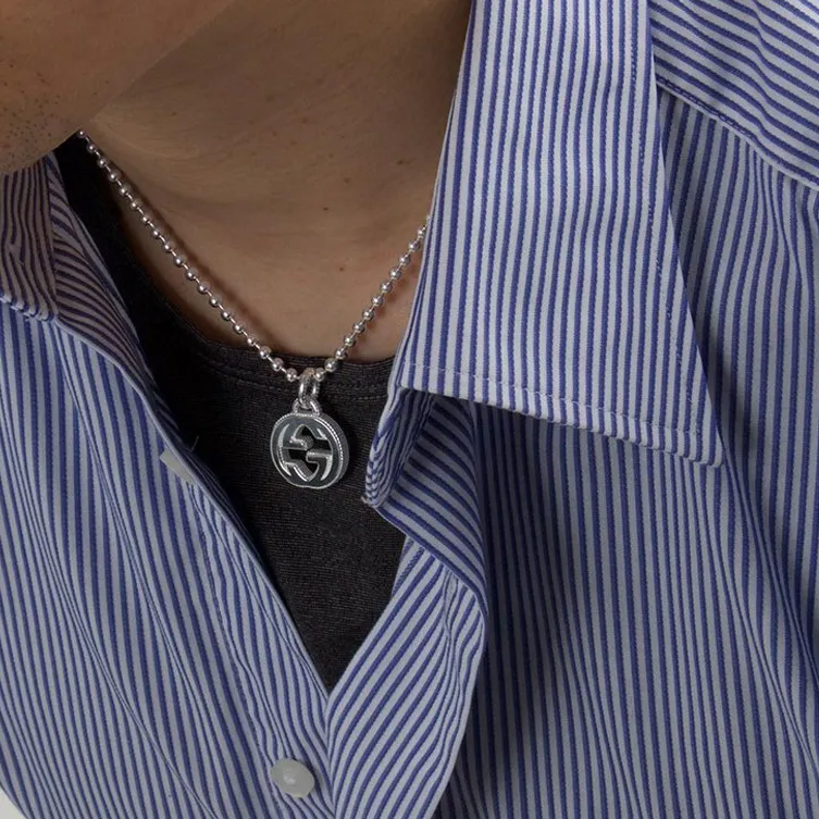 GUCCI Interlocking G Necklace In Silver-3