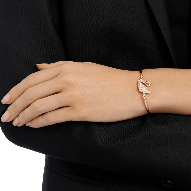 Swarovski Swan Metal Bracelets Women's Rose Gold-2