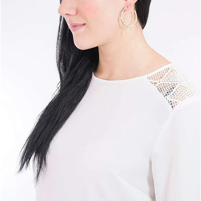 Swarovski Duo Moon Earrings Women's-3