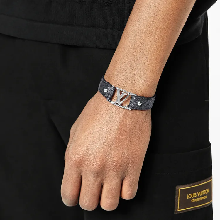 LOUIS VUITTON Calfskin Wristbands Unisex-3