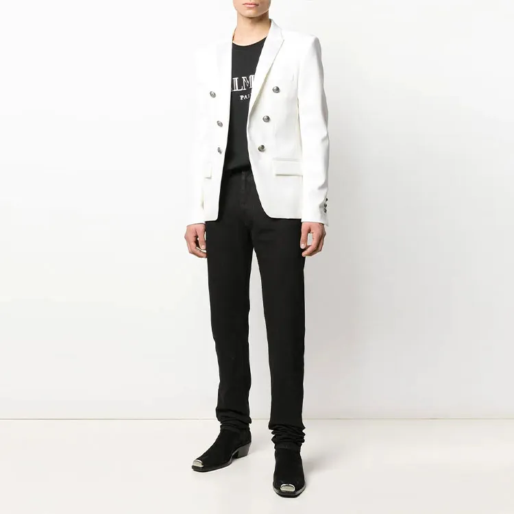 BALMAIN Business Suits Men White-3