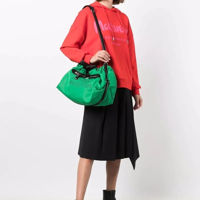 Alexander McQueen The Bundle Shoulder Bag Green/Black-2