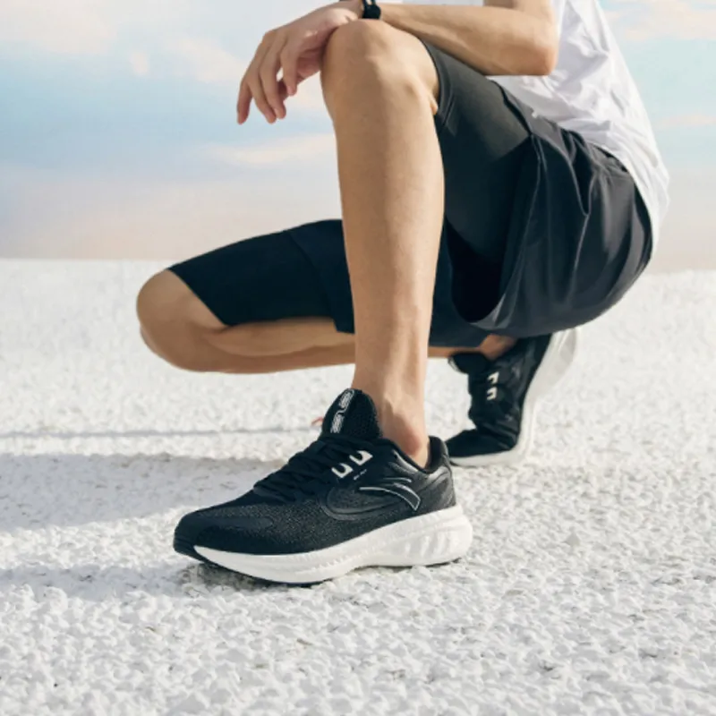 Anta Martian Foam Anti-Slip Wear-Resistant Low-Top Running Shoes Men's Black-6