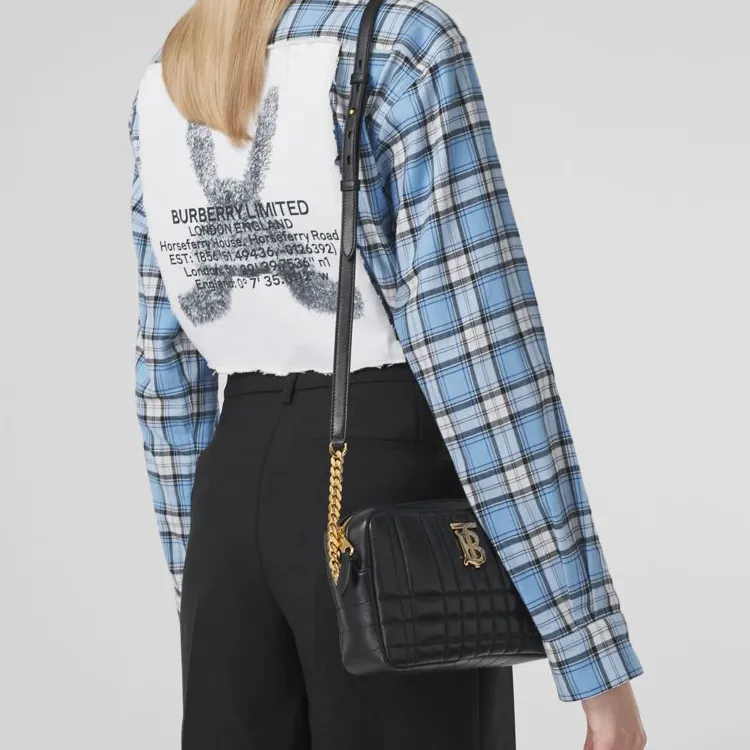 Burberry Quilted Leather Lola Camera Bag Small Black-5
