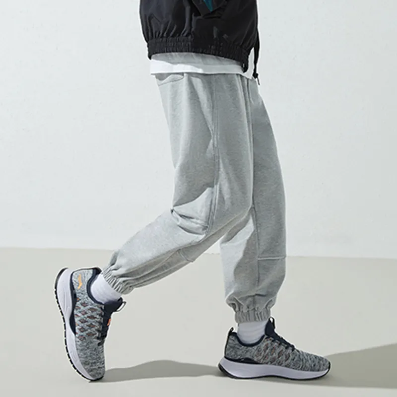 LiNing Soft Cushioned Anti Slip Wear Resistant Breathable Lightweight Low Top Casual Shoes Men's Ink Water Gray-5