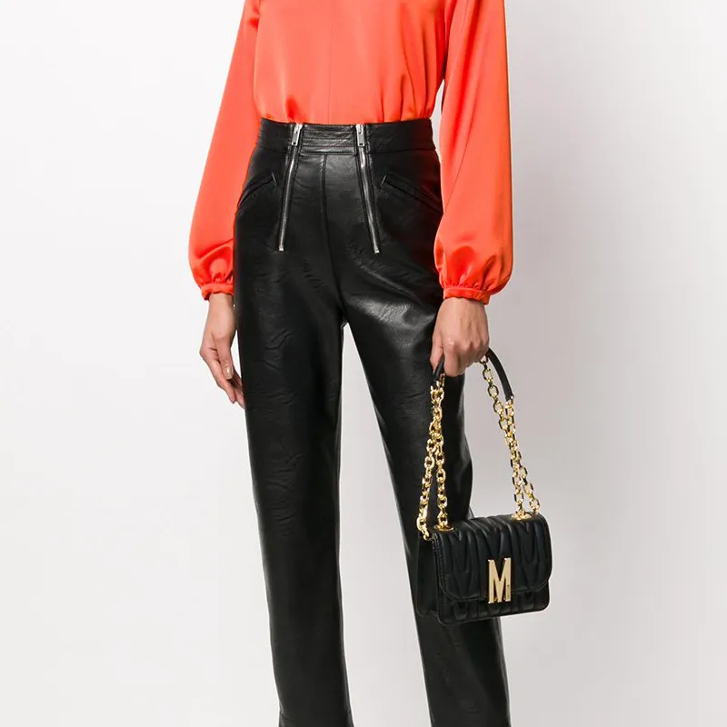 Moschino Logo Plaque Shoulder Bag-4
