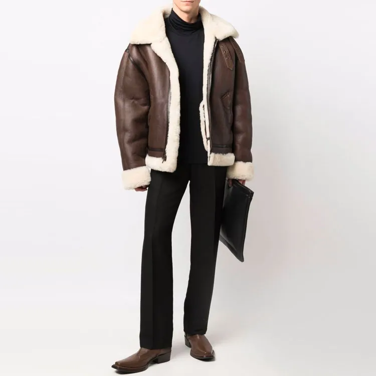 Vetements Leather Jackets Unisex Brown-4